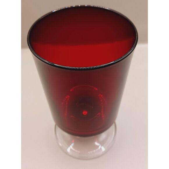 Cristal D'Arques-Durand Water Goblet Cavalier Ruby Glass, Finger Bowls Set of 2 - Picture 4 of 15